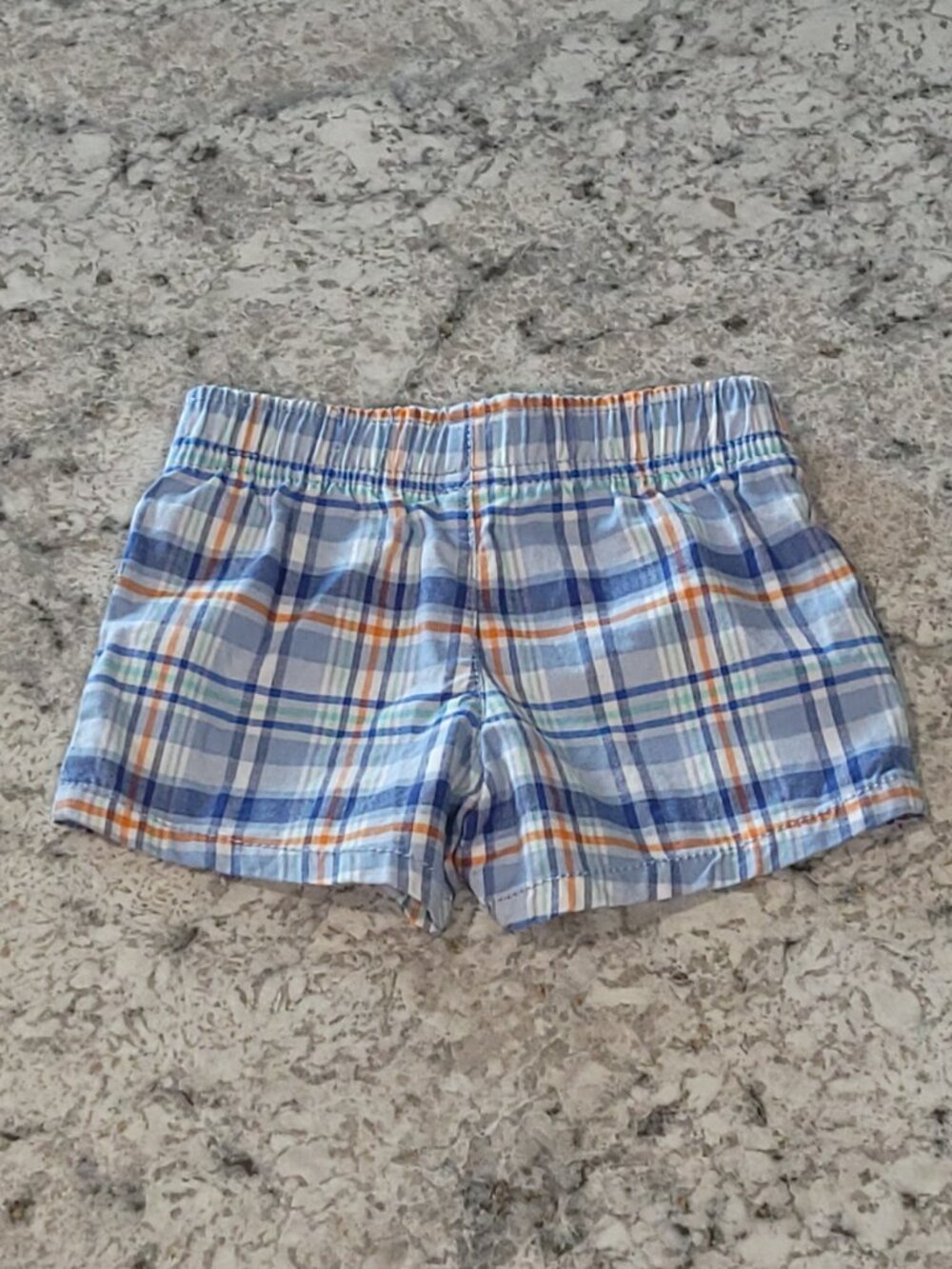 Carter’s Baby Boy 3M Plaid Shorts 2-Pair Bundle Navy Blue Preppy - Picture 6 of 9